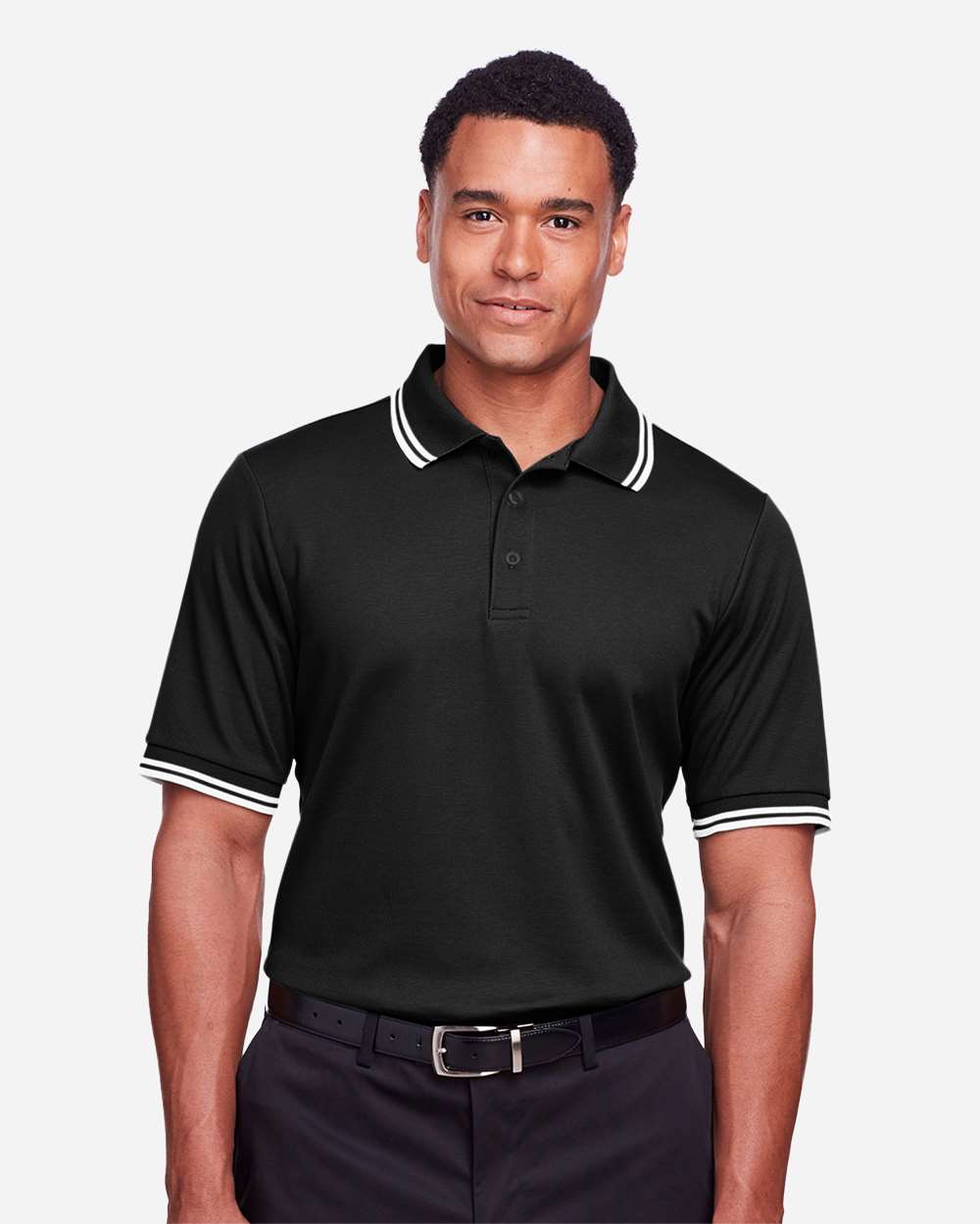 Devon & Jones-DG20C-Men's CrownLux Performance® Plaited Tipped Polo - Image 3