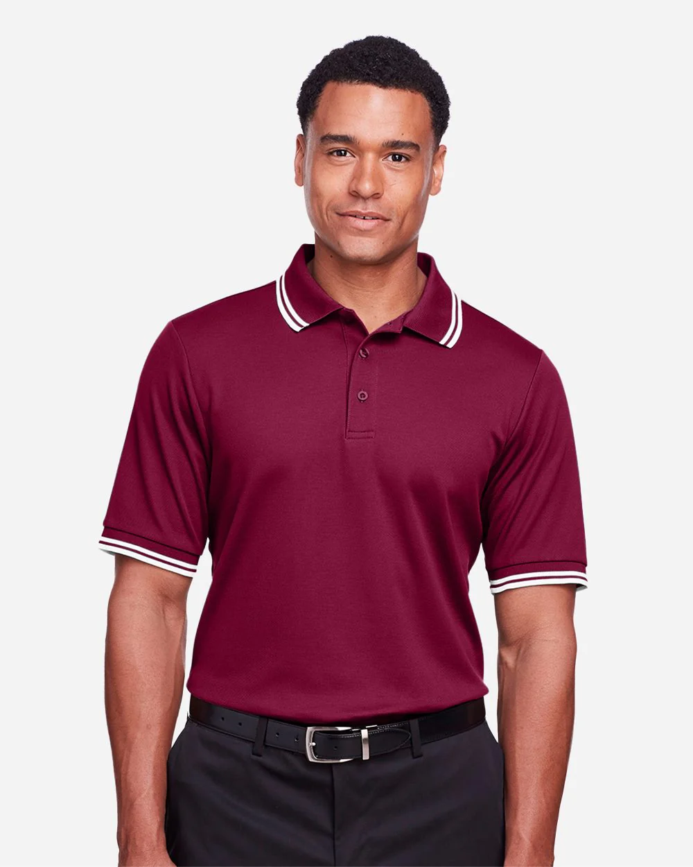 Devon & Jones-DG20C-Men's CrownLux Performance® Plaited Tipped Polo - Image 6