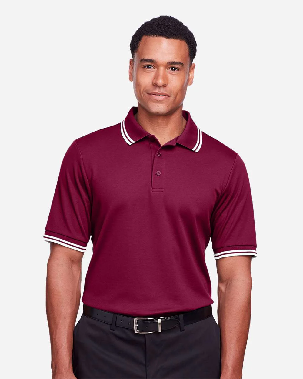 Devon & Jones-DG20C-Men's CrownLux Performance® Plaited Tipped Polo - Image 9