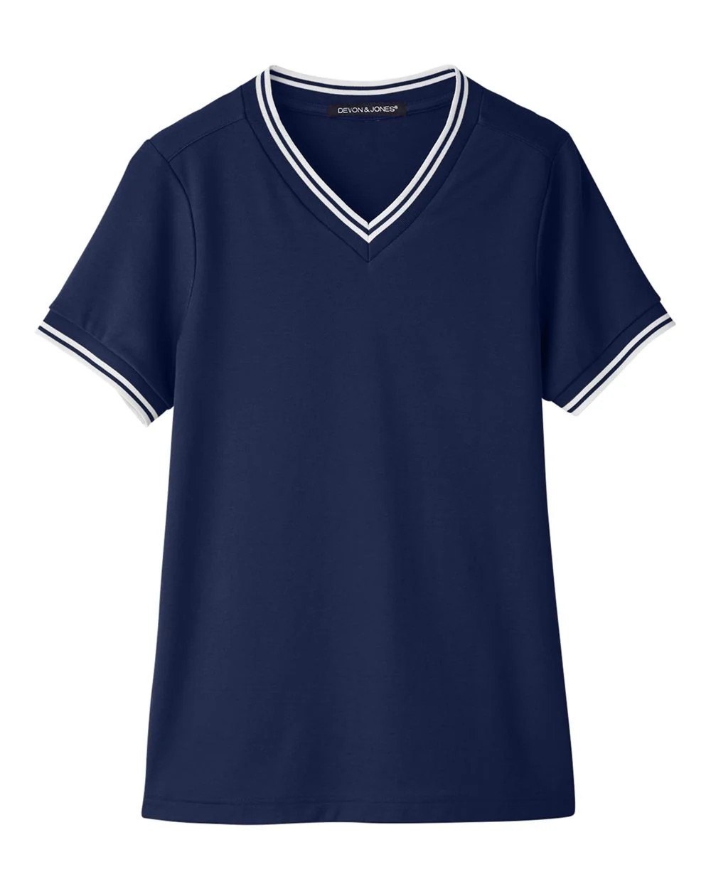 Devon & Jones-DG20CW-Women's CrownLux Performance® Plaited Tipped V-Neck Shirt - Image 22