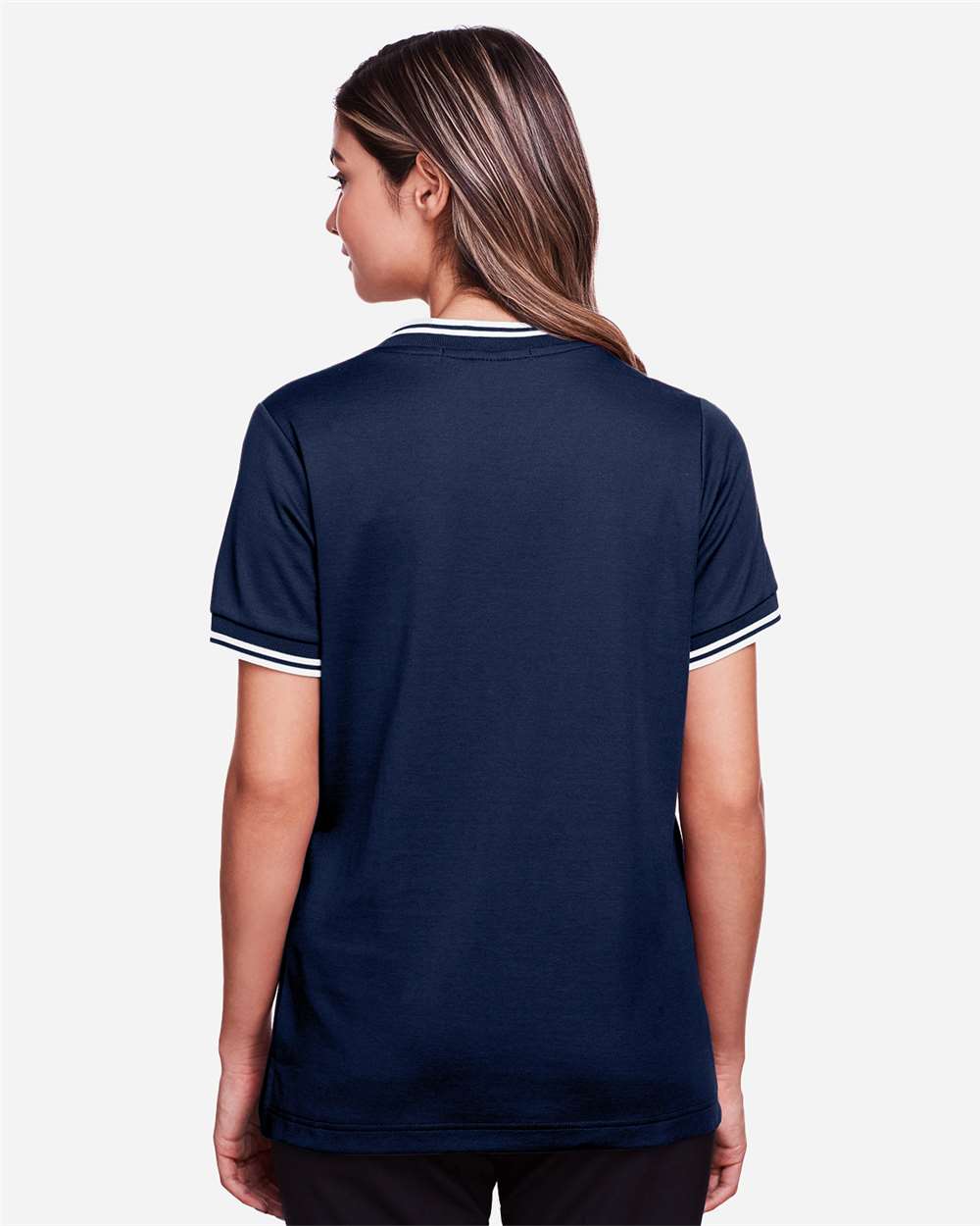 Devon & Jones-DG20CW-Women's CrownLux Performance® Plaited Tipped V-Neck Shirt - Image 26