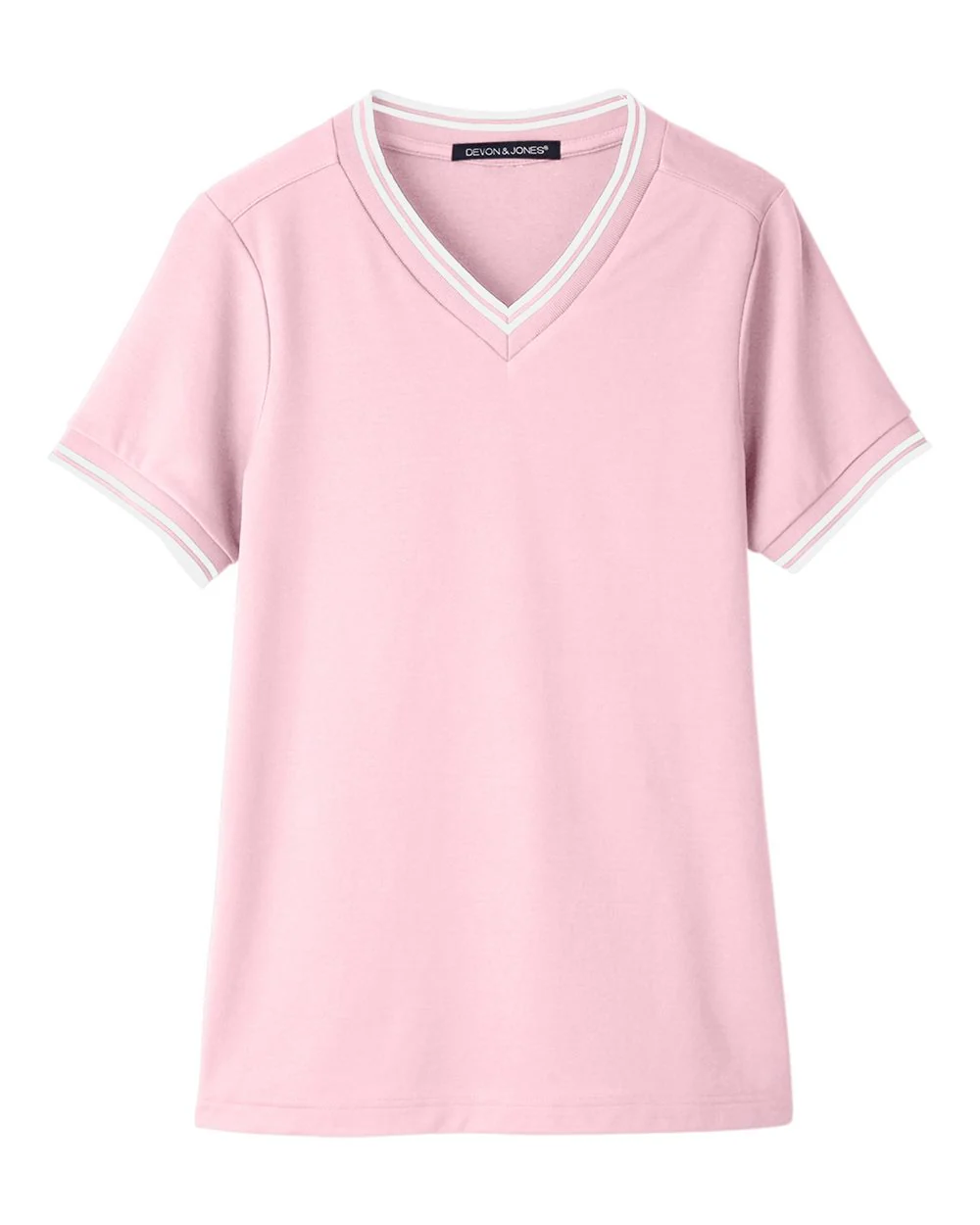 Devon & Jones-DG20CW-Women's CrownLux Performance® Plaited Tipped V-Neck Shirt - Image 27