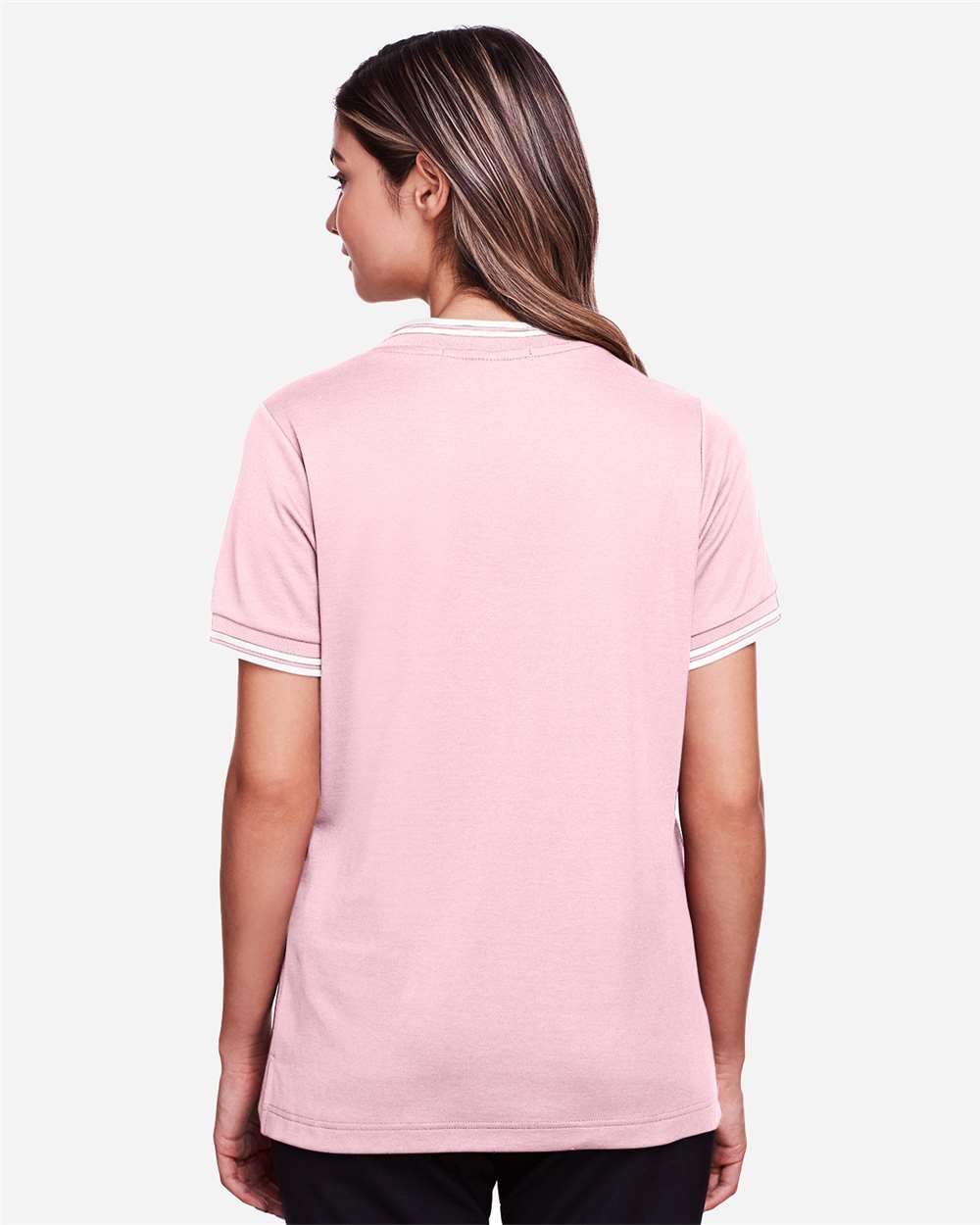 Devon & Jones-DG20CW-Women's CrownLux Performance® Plaited Tipped V-Neck Shirt - Image 31