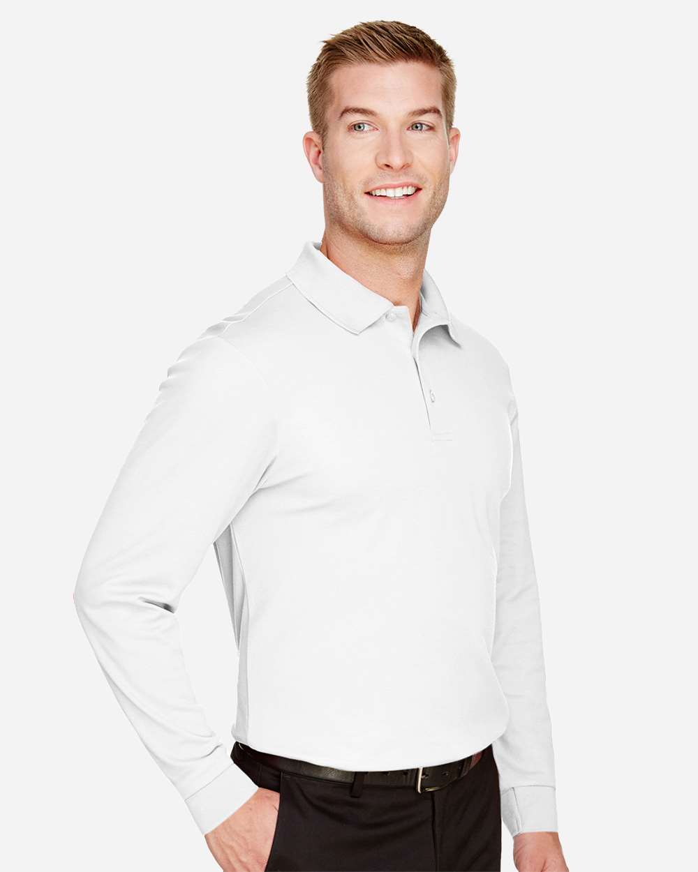 Devon & Jones-DG20L-Men's CrownLux Performance® Plaited Long Sleeve Polo - Image 20