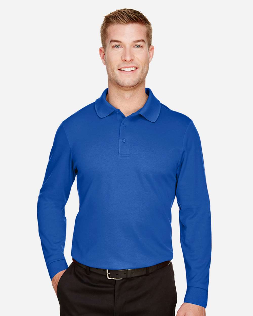 Devon & Jones-DG20L-Men's CrownLux Performance® Plaited Long Sleeve Polo - Image 22