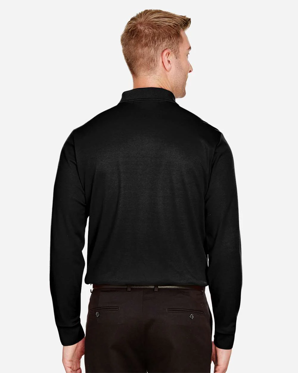 Devon & Jones-DG20L-Men's CrownLux Performance® Plaited Long Sleeve Polo - Image 5