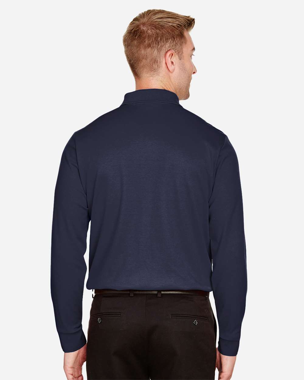 Devon & Jones-DG20LT-Men's CrownLux Performance® Tall Plaited Long Sleeve Polo - Image 11