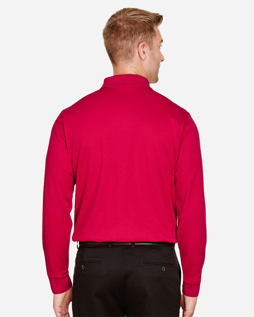Devon & Jones-DG20LT-Men's CrownLux Performance® Tall Plaited Long Sleeve Polo - Image 16