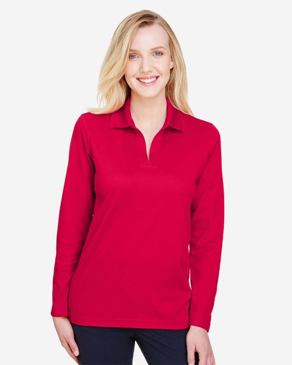 Devon & Jones-DG20LW-Women's CrownLux Performance® Plaited Long Sleeve Polo - Image 14