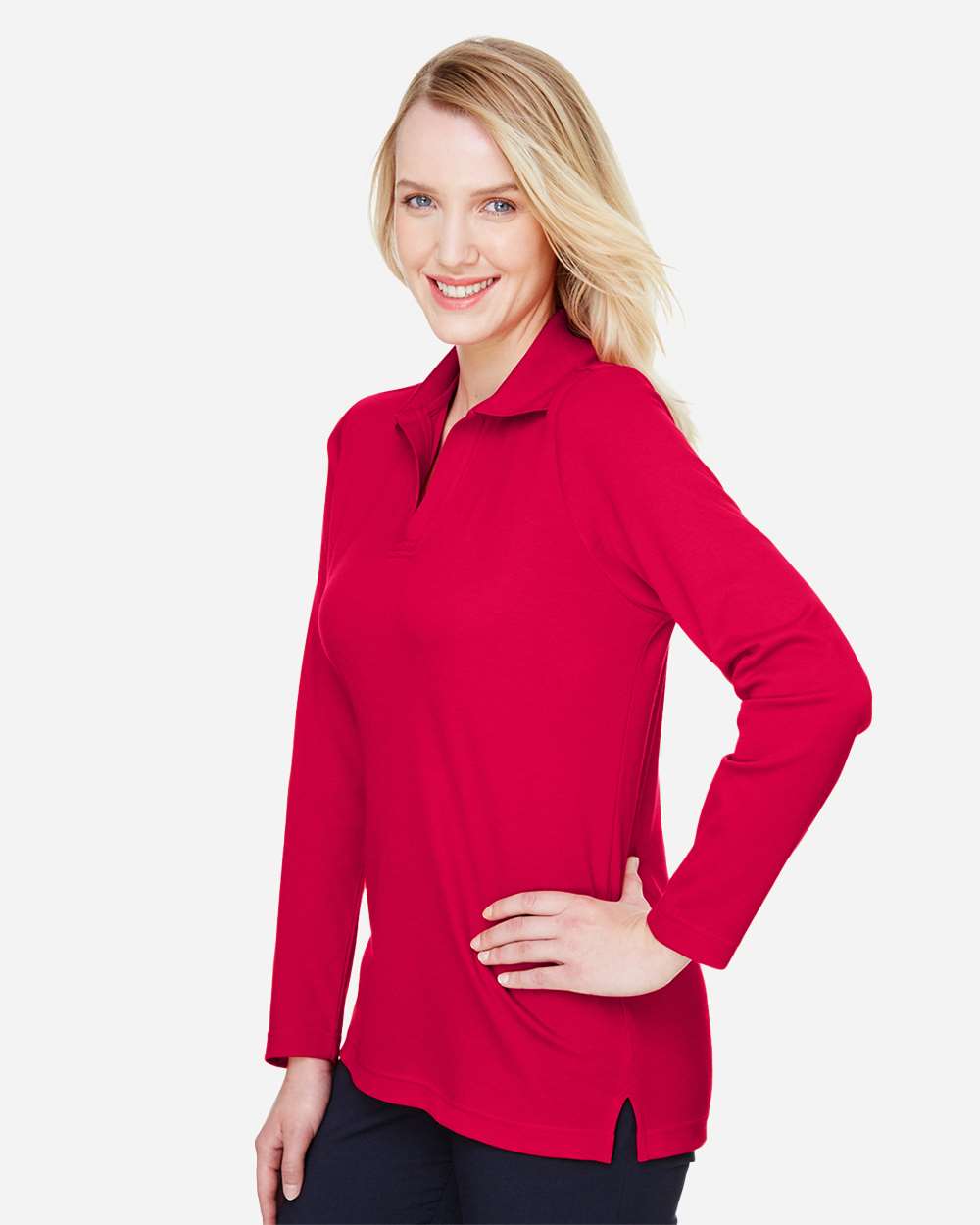 Devon & Jones-DG20LW-Women's CrownLux Performance® Plaited Long Sleeve Polo - Image 15