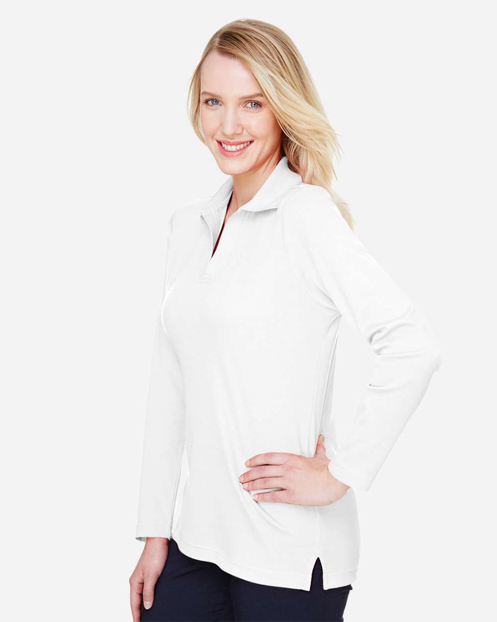 Devon & Jones-DG20LW-Women's CrownLux Performance® Plaited Long Sleeve Polo - Image 20