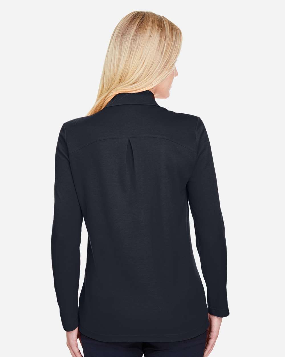 Devon & Jones-DG20LW-Women's CrownLux Performance® Plaited Long Sleeve Polo - Image 5