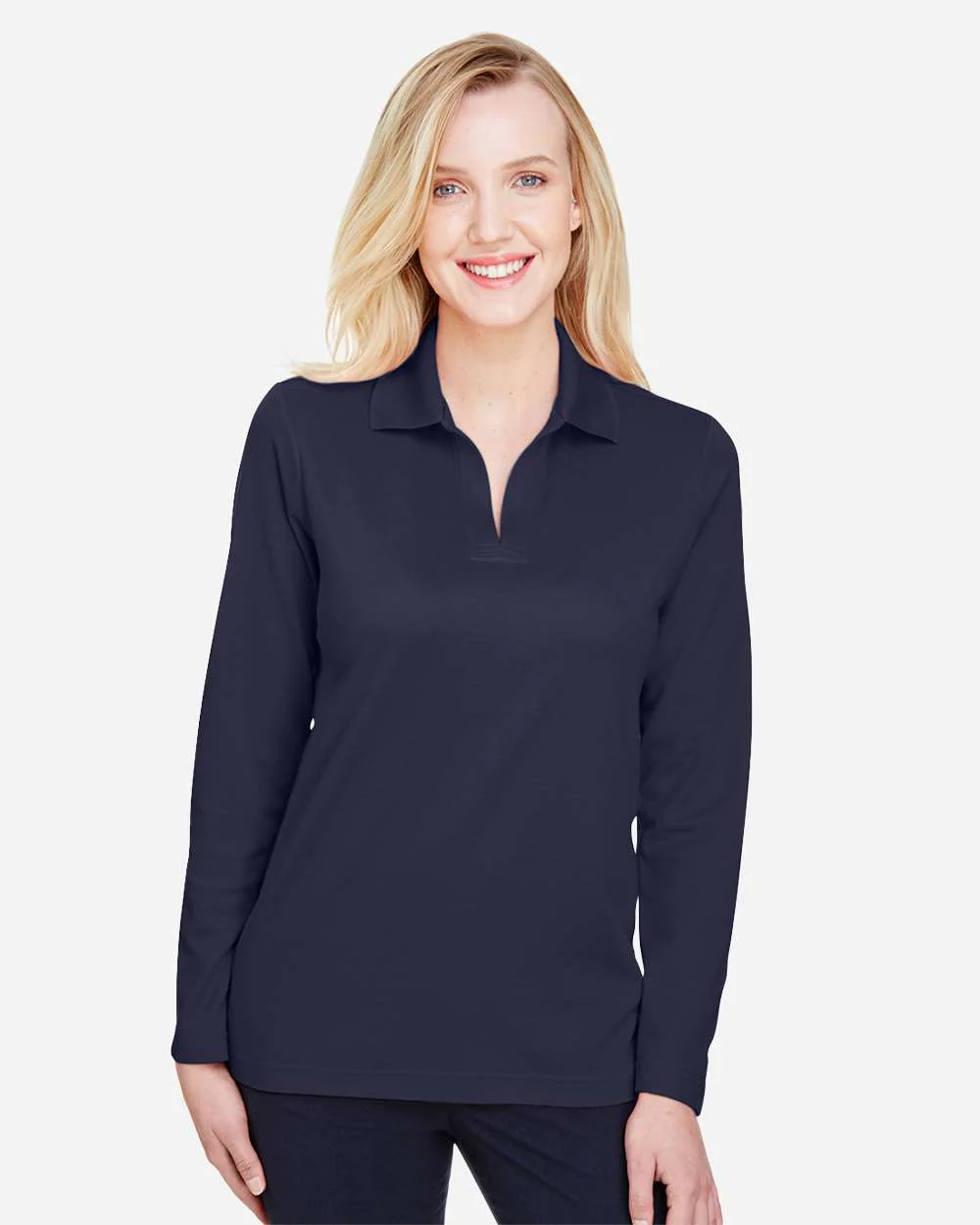 Devon & Jones-DG20LW-Women's CrownLux Performance® Plaited Long Sleeve Polo - Image 9