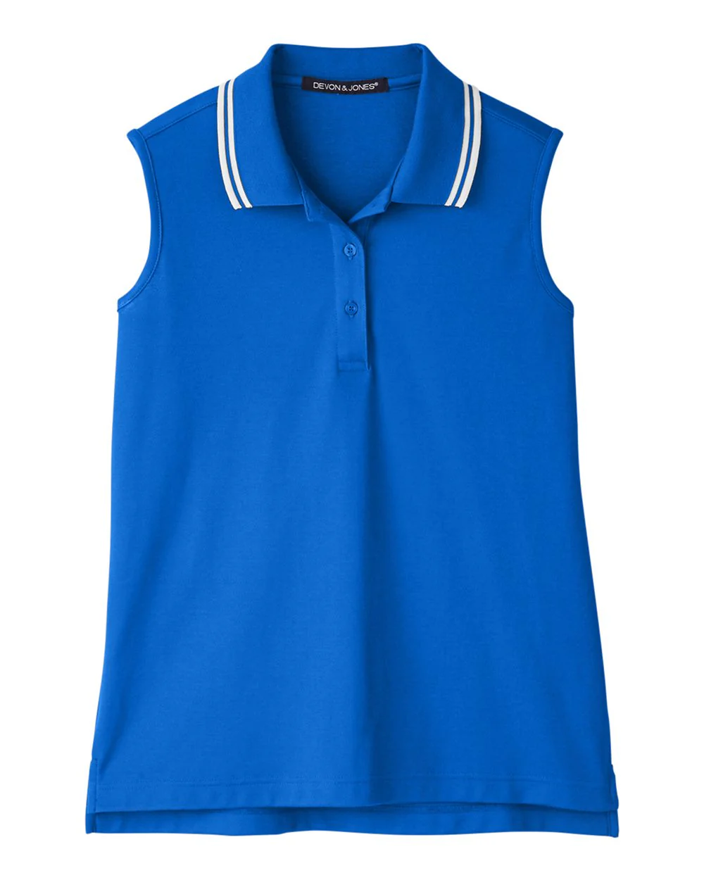 Devon & Jones-DG20SW-Women's CrownLux Performance® Plaited Tipped Sleeveless Polo - Image 12