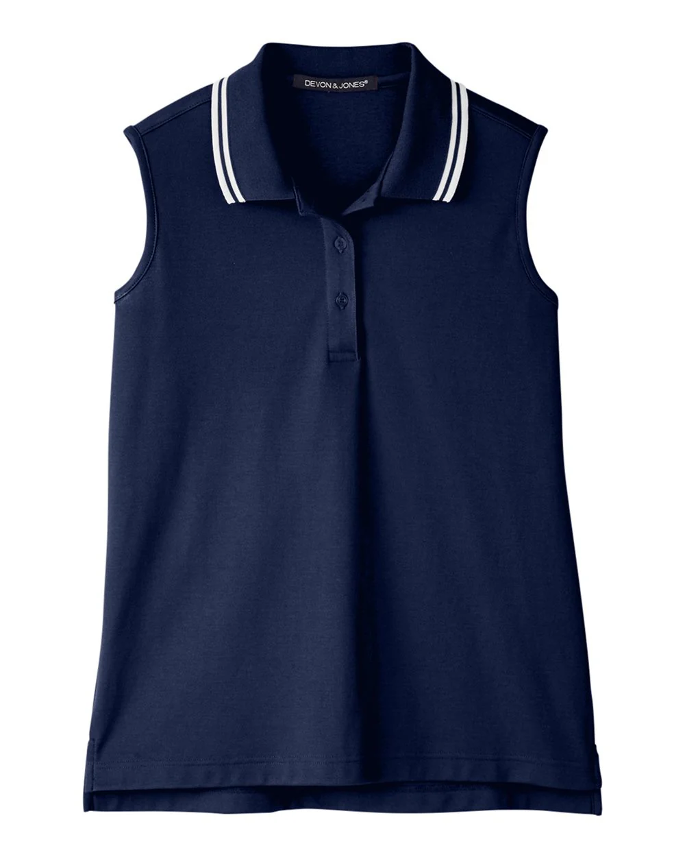Devon & Jones-DG20SW-Women's CrownLux Performance® Plaited Tipped Sleeveless Polo - Image 22
