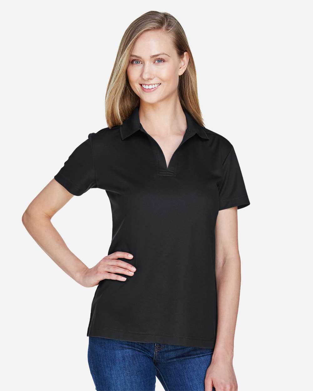 Devon & Jones-DG20W-Women's CrownLux Performance® Plaited Polo - Image 3