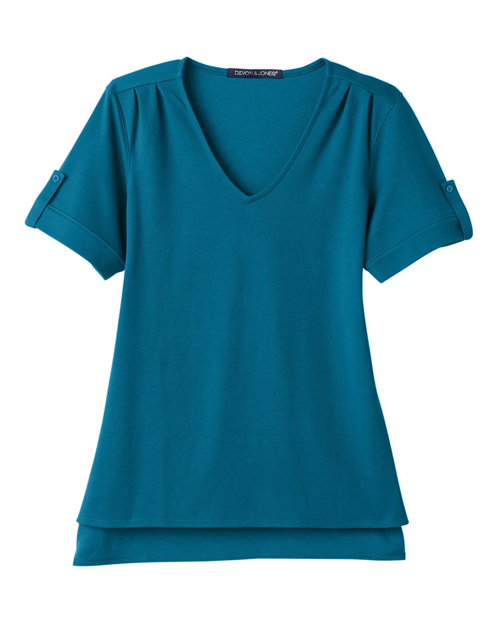 Devon & Jones-DG20WB-Women's CrownLux Performance® Plaited Rolled Sleeve Shirt - Image 12