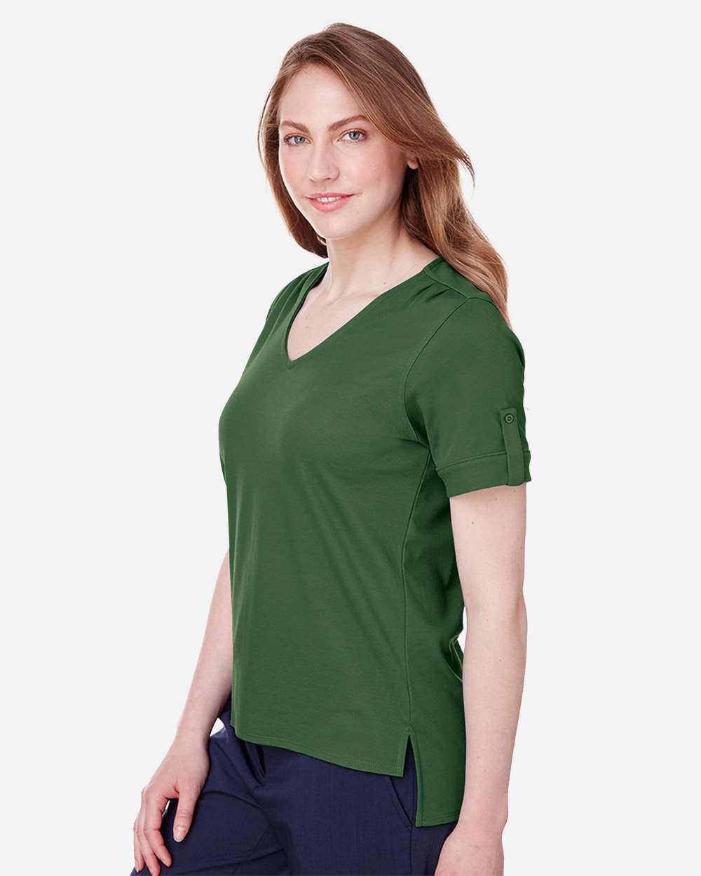 Devon & Jones-DG20WB-Women's CrownLux Performance® Plaited Rolled Sleeve Shirt - Image 20