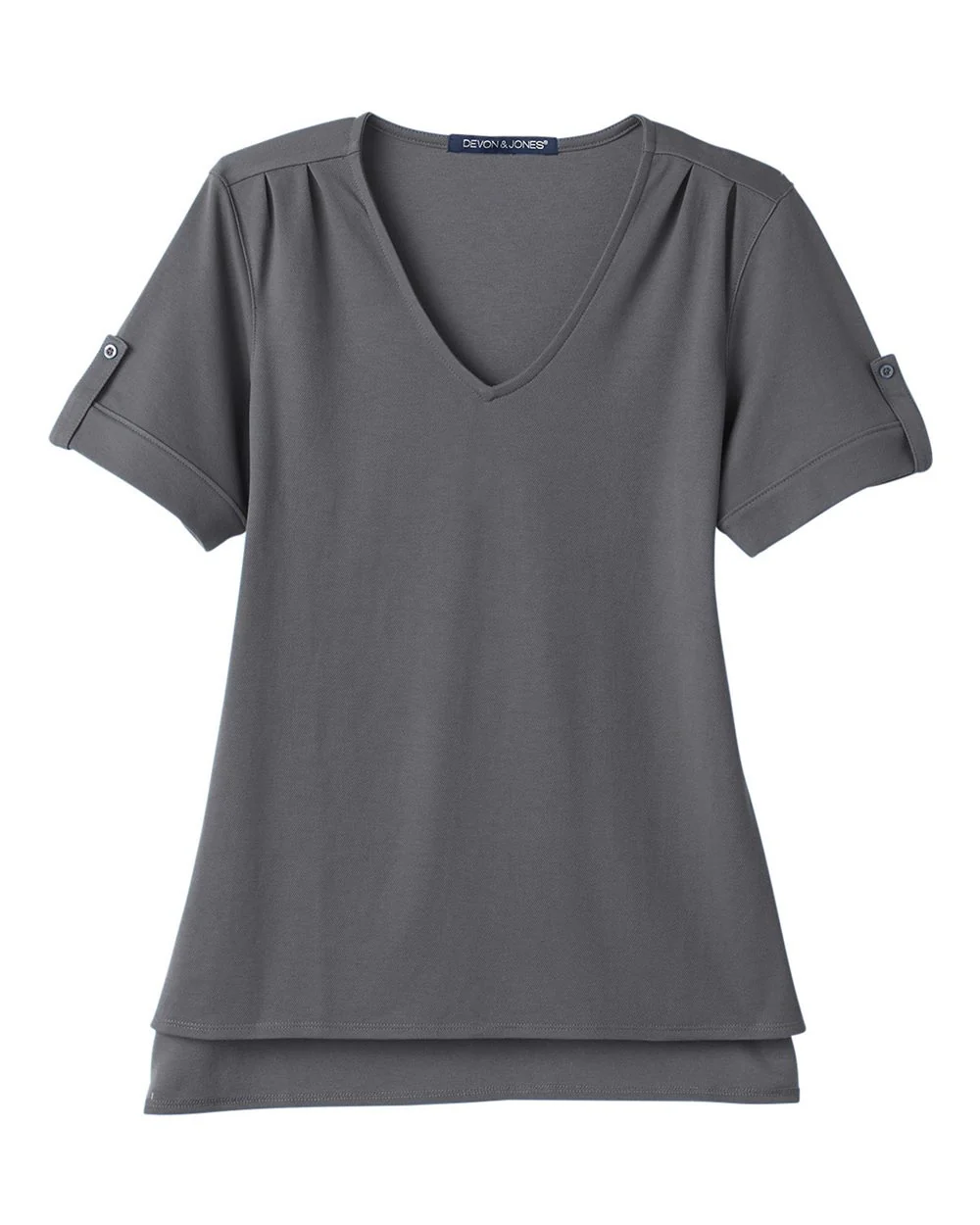Devon & Jones-DG20WB-Women's CrownLux Performance® Plaited Rolled Sleeve Shirt - Image 22