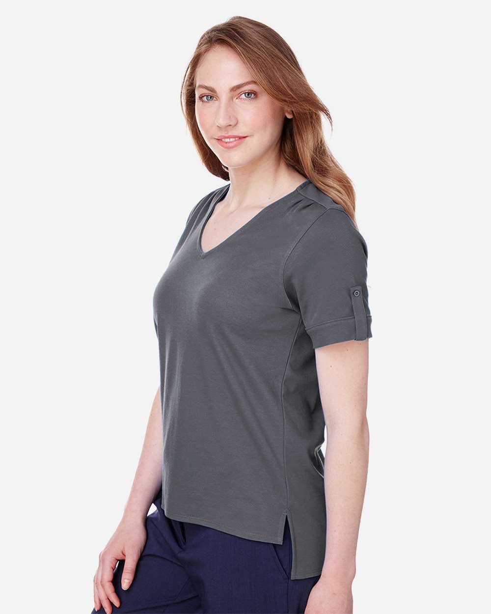 Devon & Jones-DG20WB-Women's CrownLux Performance® Plaited Rolled Sleeve Shirt - Image 25