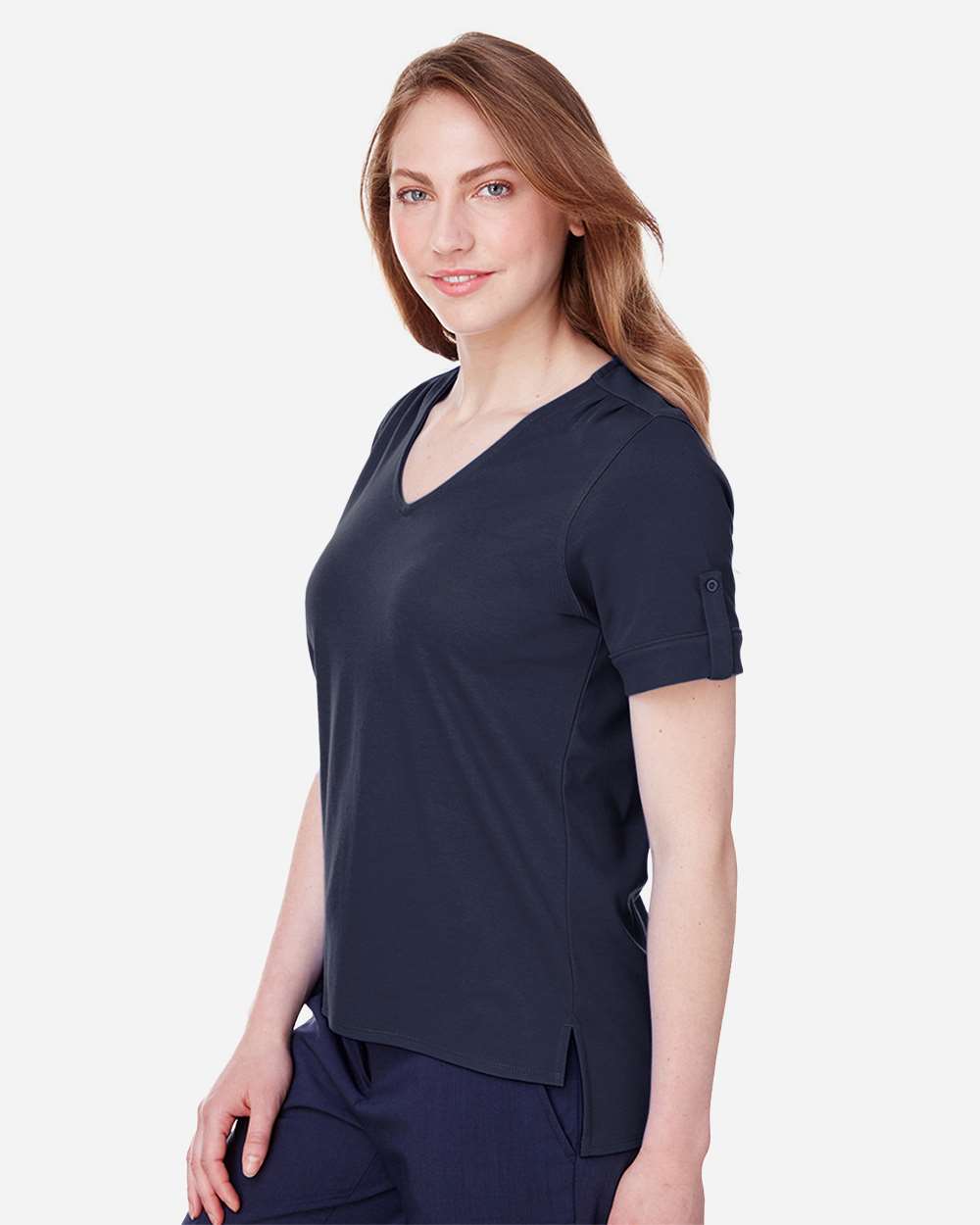 Devon & Jones-DG20WB-Women's CrownLux Performance® Plaited Rolled Sleeve Shirt - Image 30