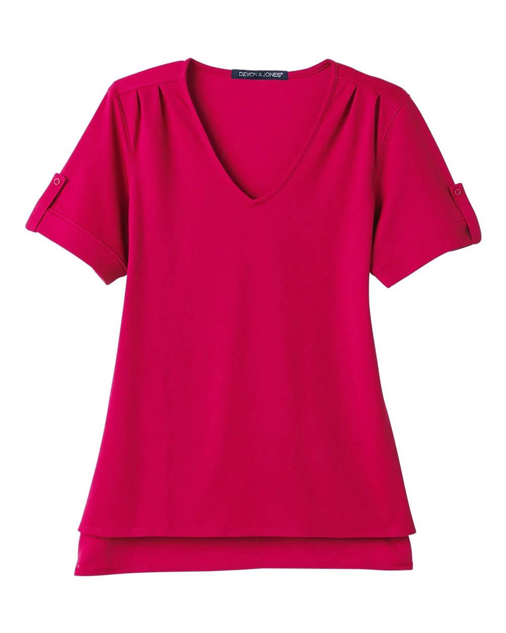 Devon & Jones-DG20WB-Women's CrownLux Performance® Plaited Rolled Sleeve Shirt - Image 32