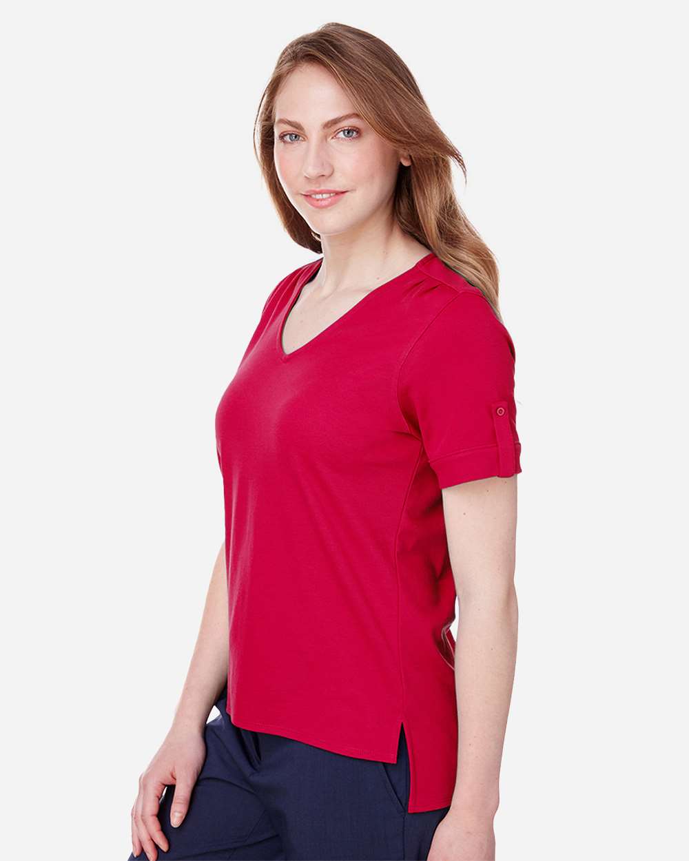 Devon & Jones-DG20WB-Women's CrownLux Performance® Plaited Rolled Sleeve Shirt - Image 35