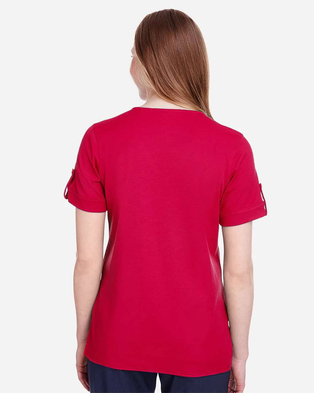 Devon & Jones-DG20WB-Women's CrownLux Performance® Plaited Rolled Sleeve Shirt - Image 36
