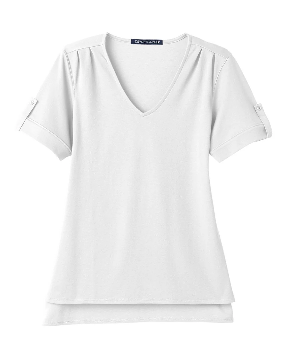 Devon & Jones-DG20WB-Women's CrownLux Performance® Plaited Rolled Sleeve Shirt - Image 42