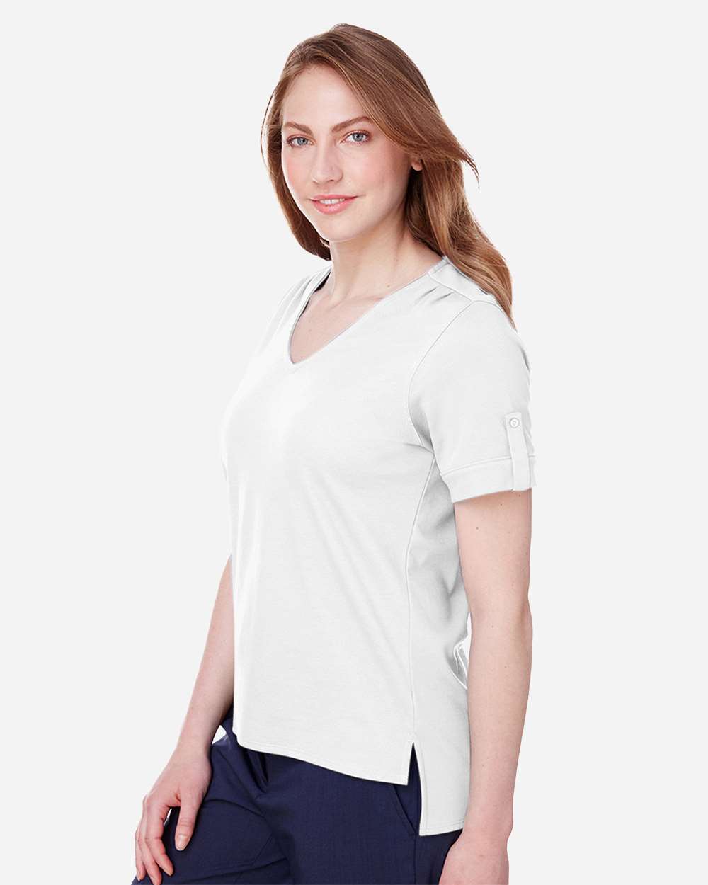Devon & Jones-DG20WB-Women's CrownLux Performance® Plaited Rolled Sleeve Shirt - Image 45