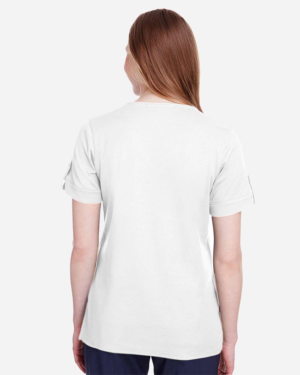 Devon & Jones-DG20WB-Women's CrownLux Performance® Plaited Rolled Sleeve Shirt - Image 46