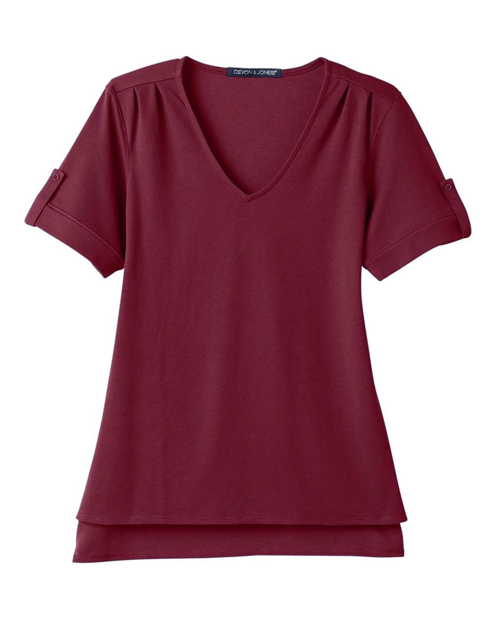 Devon & Jones-DG20WB-Women's CrownLux Performance® Plaited Rolled Sleeve Shirt - Image 7