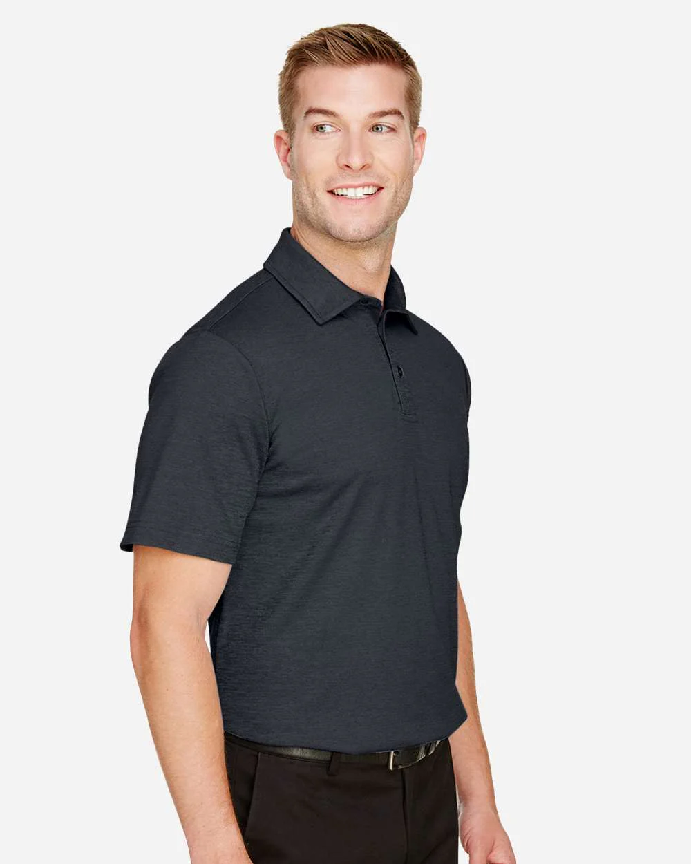 Devon & Jones-DG22-Men's CrownLux Performance® Address Mélange Polo - Image 4
