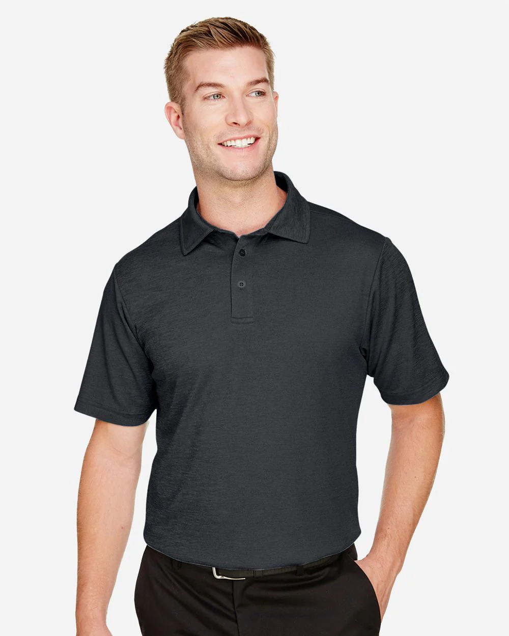 Devon & Jones-DG22-Men's CrownLux Performance® Address Mélange Polo - Image 6
