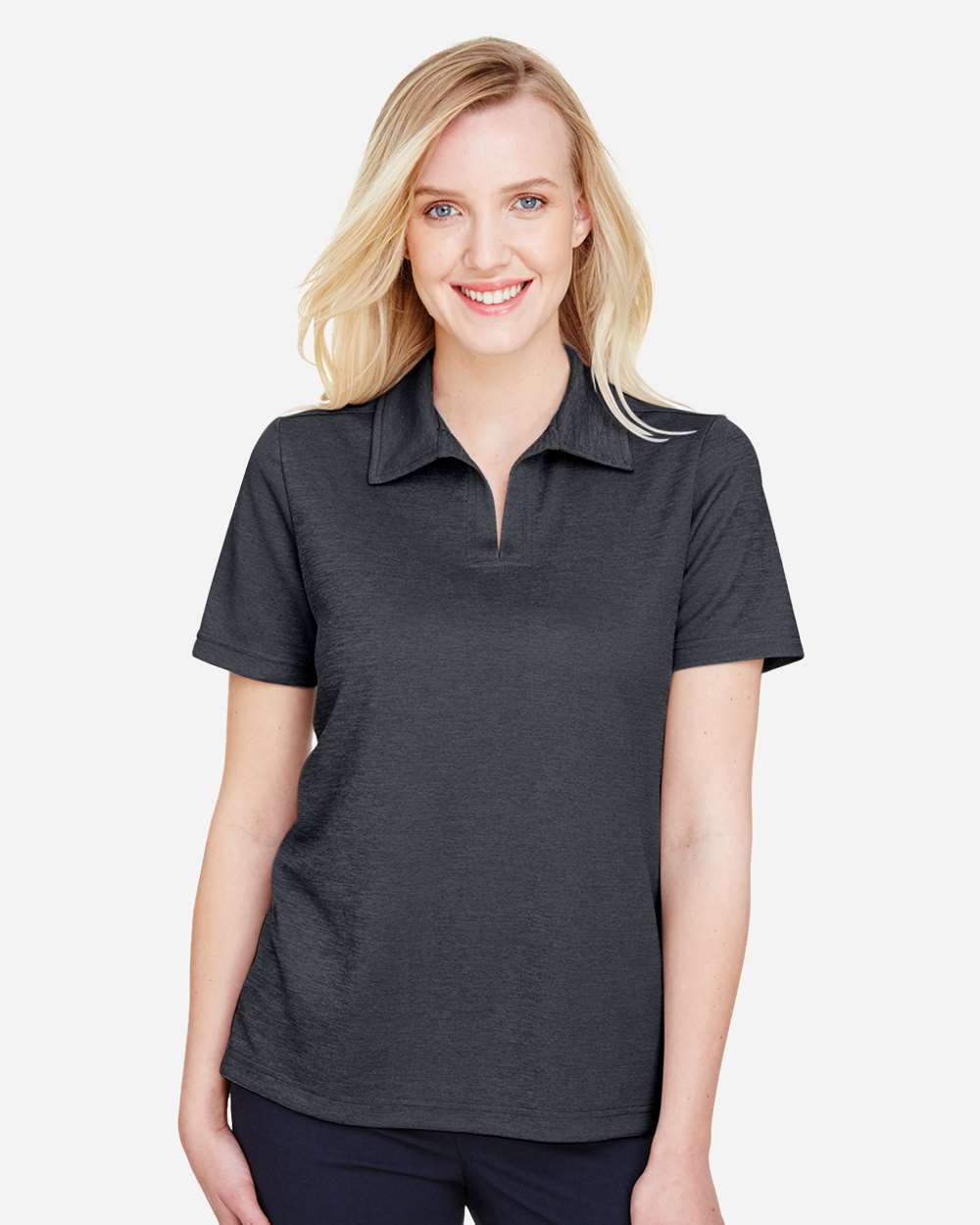 Devon & Jones-DG22W-Women's CrownLux Performance® Address Melange Polo - Image 3