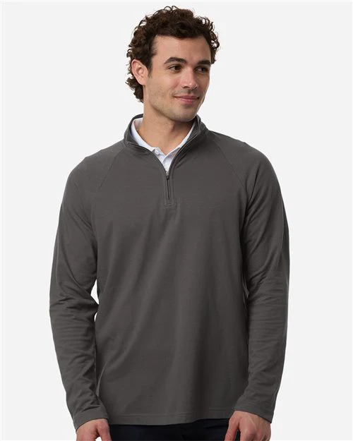 Devon & Jones-DG402-Men's Seaton Pebble Textured Quarter-Zip Pullover - Image 2