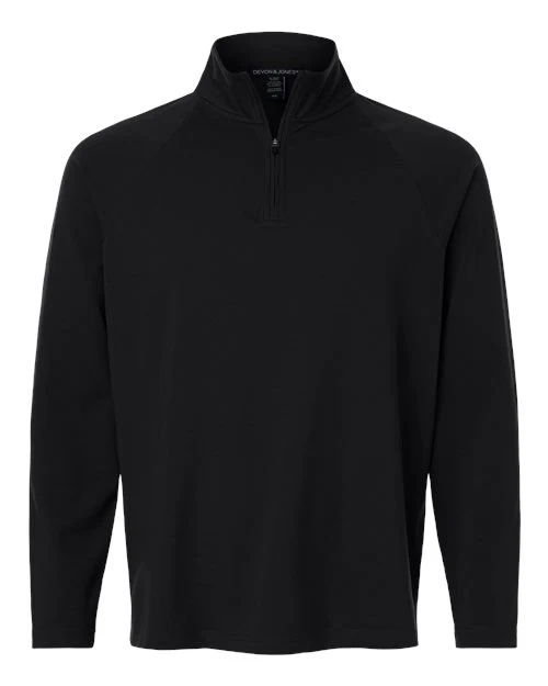 Devon & Jones-DG402-Men's Seaton Pebble Textured Quarter-Zip Pullover - Image 3