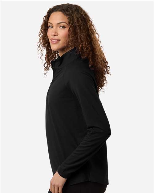 Devon & Jones-DG402W-Women's Seaton Pebble Textured Quarter-Zip Pullover - Image 11