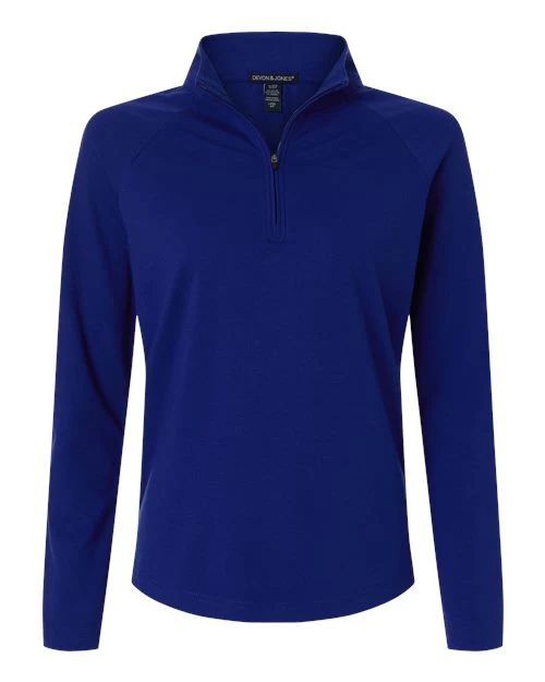 Devon & Jones-DG402W-Women's Seaton Pebble Textured Quarter-Zip Pullover - Image 6