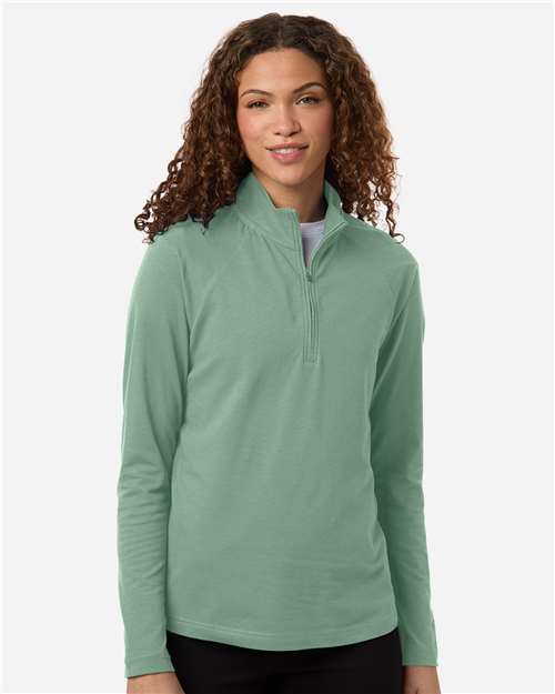 Devon & Jones-DG402W-Women's Seaton Pebble Textured Quarter-Zip Pullover - Image 7