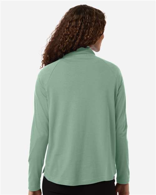 Devon & Jones-DG402W-Women's Seaton Pebble Textured Quarter-Zip Pullover - Image 9