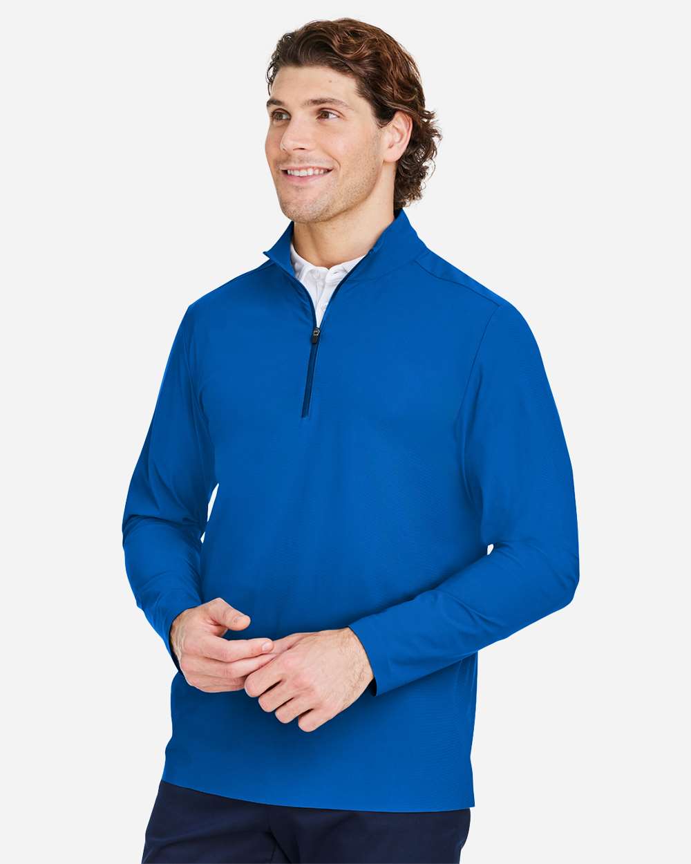Devon & Jones-DG410-Men's CrownLux Performance® Windsor Welded Quarter-Zip Pullover - Image 12