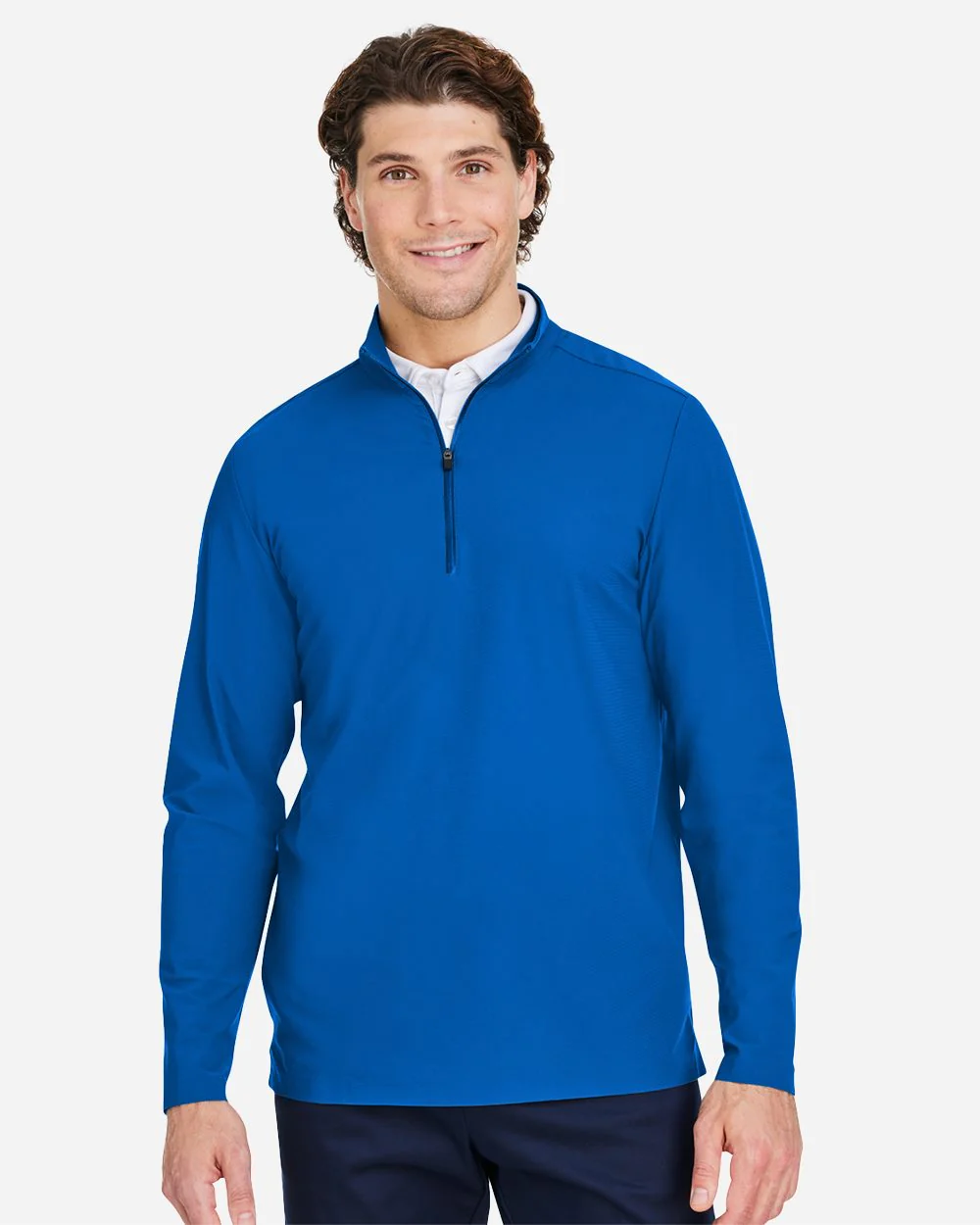 Devon & Jones-DG410-Men's CrownLux Performance® Windsor Welded Quarter-Zip Pullover - Image 7