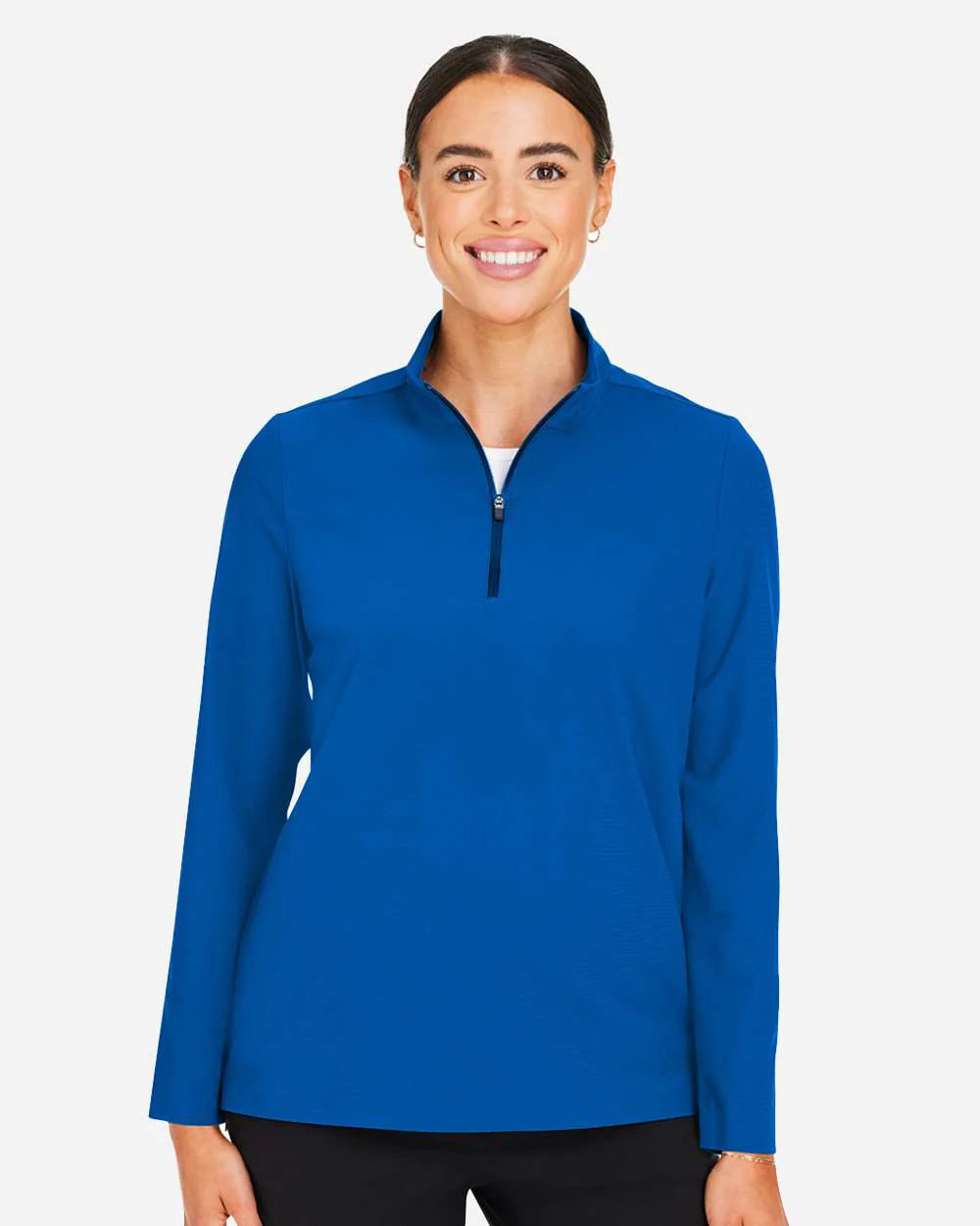 Devon & Jones-DG410W-Women's CrownLux Performance® Windsor Welded Quarter-Zip Pullover - Image 11