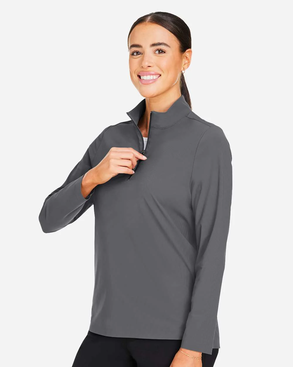 Devon & Jones-DG410W-Women's CrownLux Performance® Windsor Welded Quarter-Zip Pullover - Image 18
