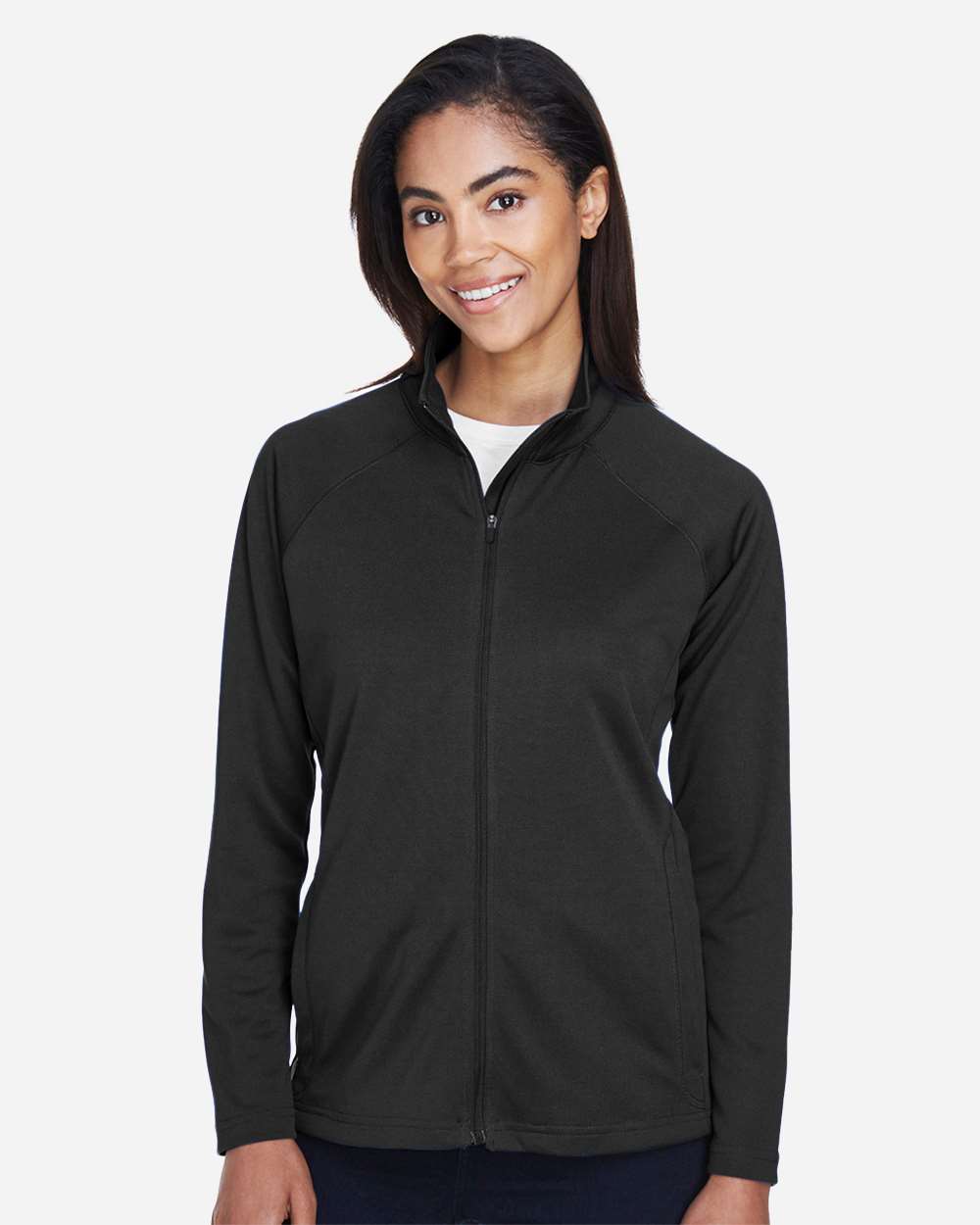 Devon & Jones-DG420W-Women's Stretch Tech-Shell® Compass Full-Zip Jacket - Image 3