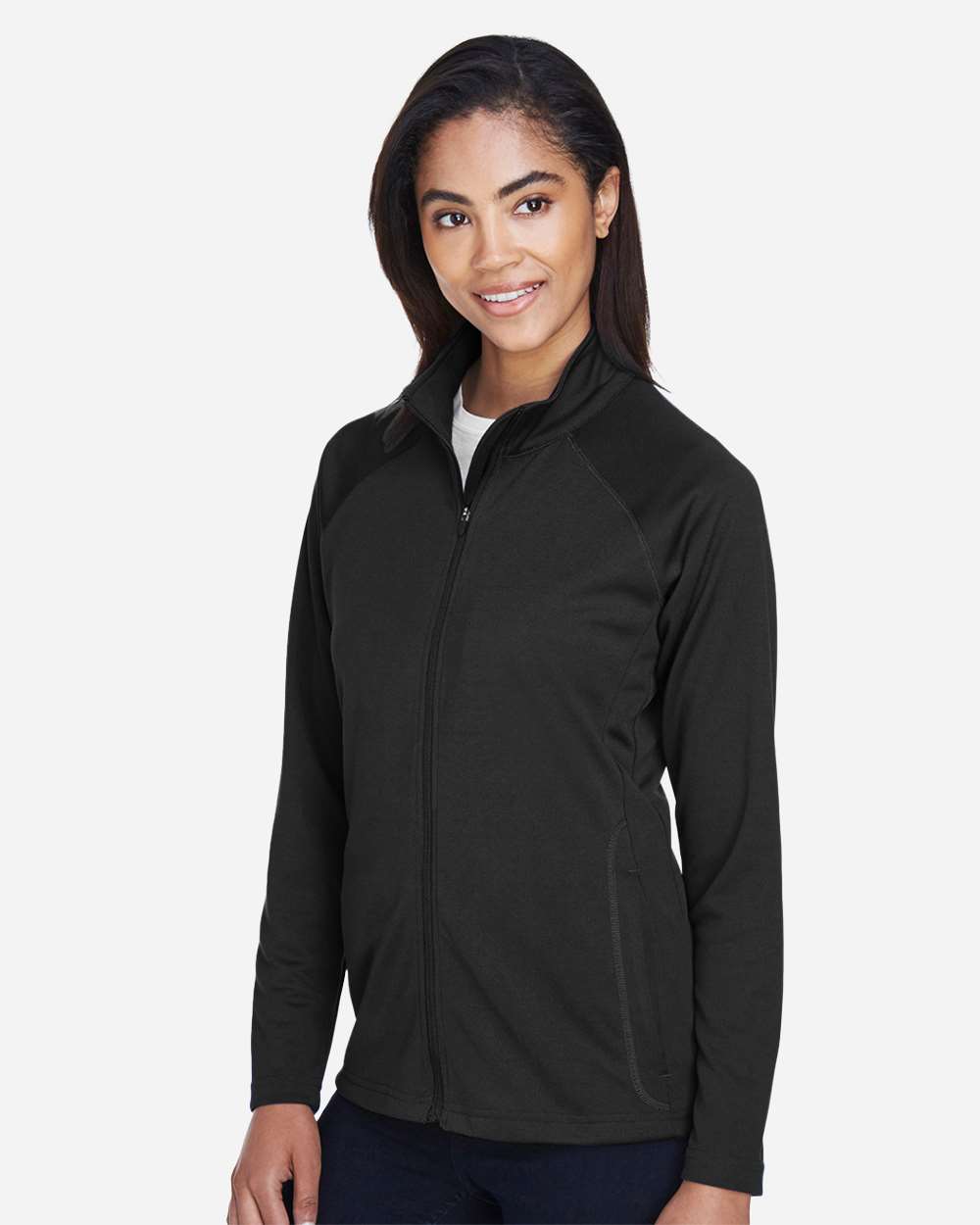 Devon & Jones-DG420W-Women's Stretch Tech-Shell® Compass Full-Zip Jacket - Image 4