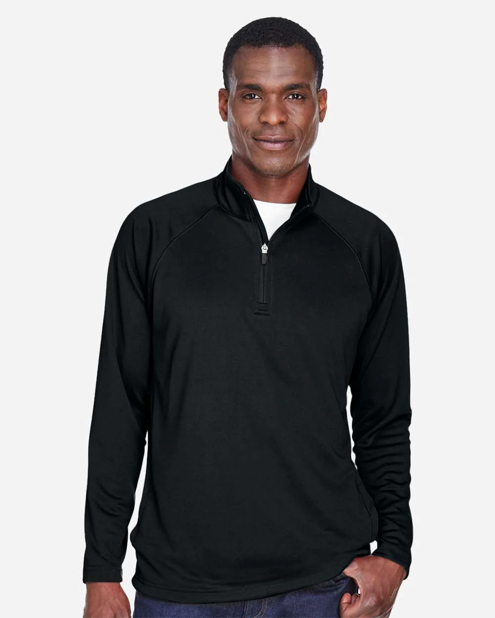 Devon & Jones-DG440-Men's Stretch Tech-Shell® Compass Quarter-Zip Pullover - Image 3