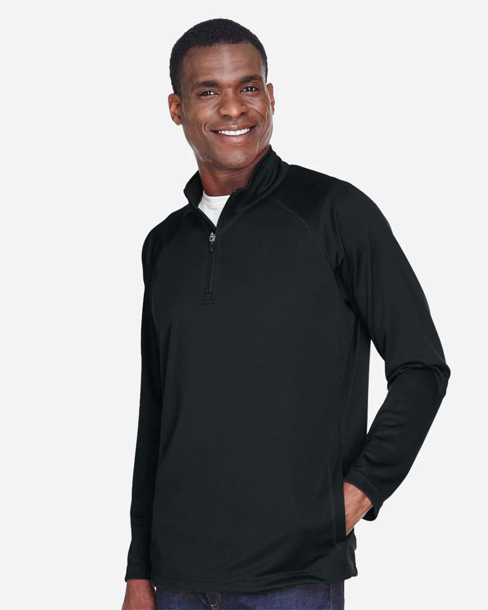 Devon & Jones-DG440-Men's Stretch Tech-Shell® Compass Quarter-Zip Pullover - Image 4