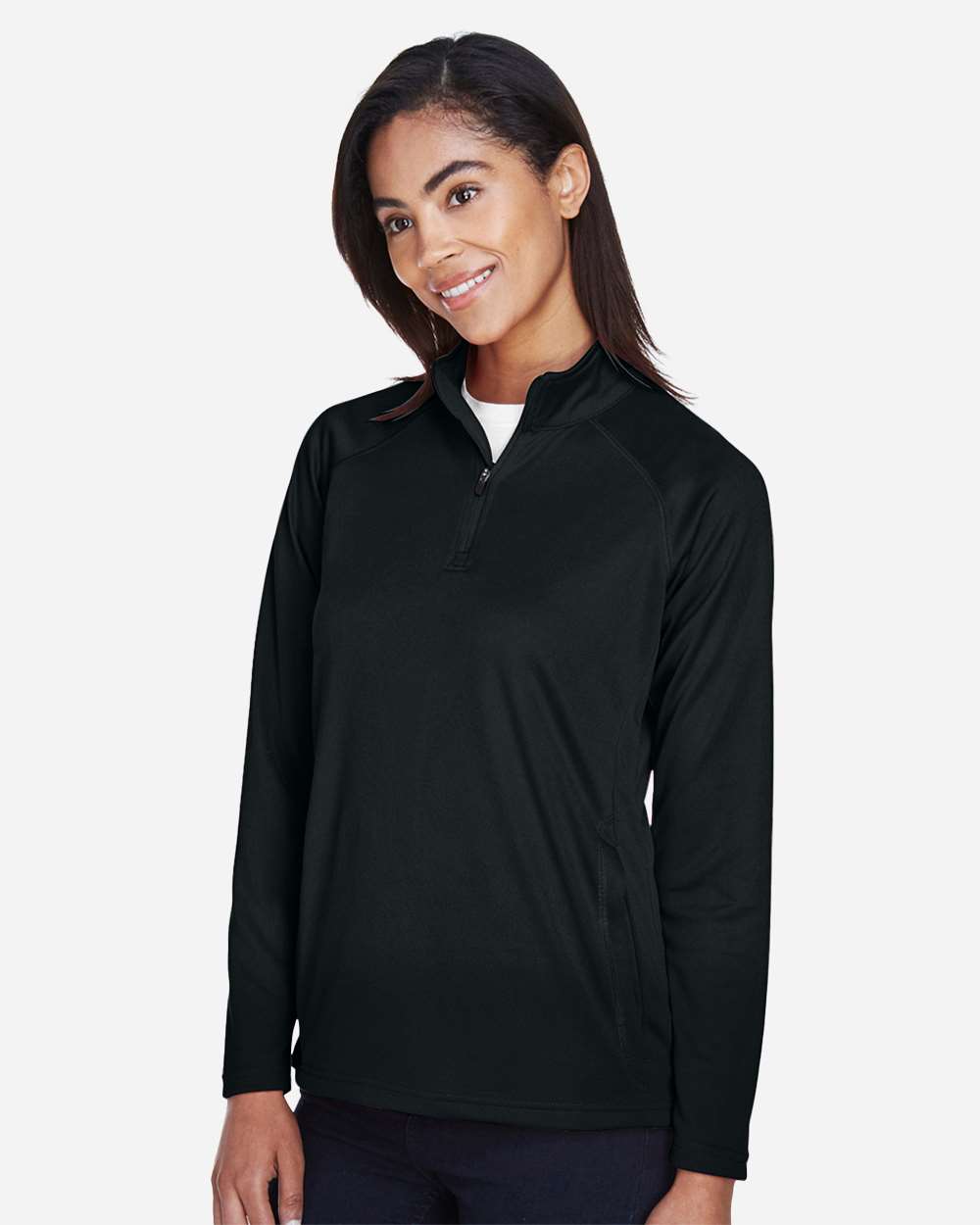 Devon & Jones-DG440W-Women's Stretch Tech-Shell® Compass Quarter-Zip Pullover - Image 4